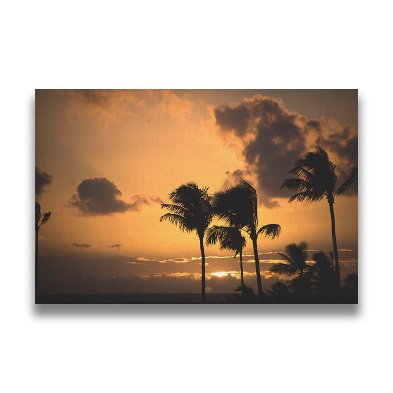 Maui Sunset par Kelly Wade. Impression sur papier - Montée et encadrée, H 44 po x l 64 po