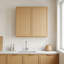 Armoire murale 24 po en chêne blanc avec tablettes réglables, armoire de rangement à double porte, armoire de rangement moderne pour systèmes de cuisine modulaires