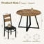 Ensemble de table de salle à manger 5 pièces pour 4 personnes, table en bois et chaises rembourrées pour petits espaces