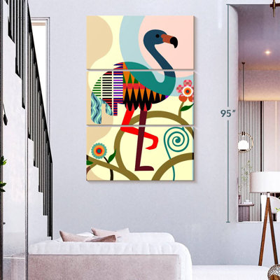 Motif flamant rose Brampt