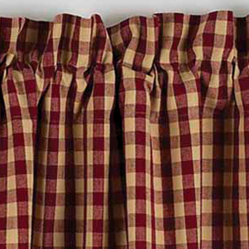 Jupe de fenêtre 72" heritage house, Rouge campagnard