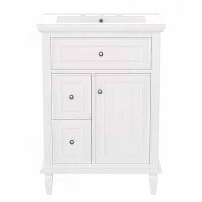 24" Bathroom Vanity with Ceramic Sink