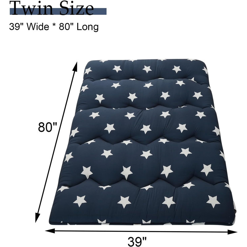 Matelas de futon japonais à motif floral, Simple