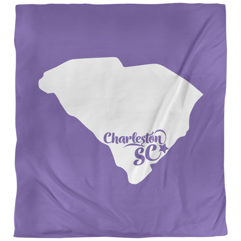 Housse de couette réversible simple south caroline charleston, Polyester brossé, Mauve