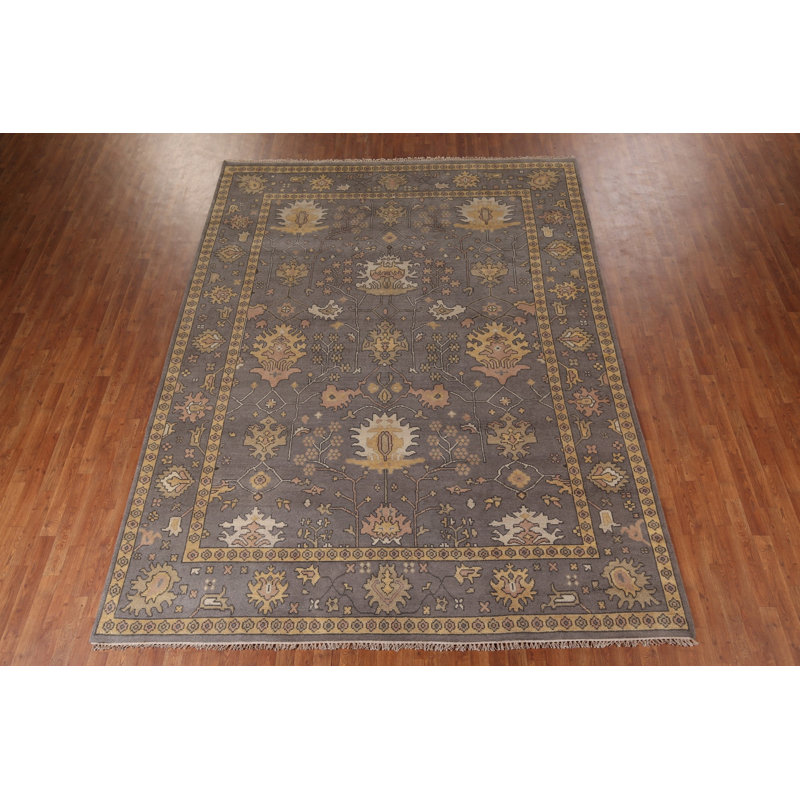 Tapis gris All-Over Oushak 9 x 12 po