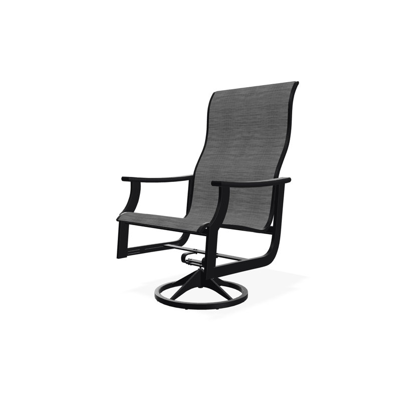 St. Catherine Polymer Outdoor Lounge Chair, Black, Alloy Sunbrella®