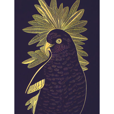Detailed Stylish Parrot Tropical Plant - Print