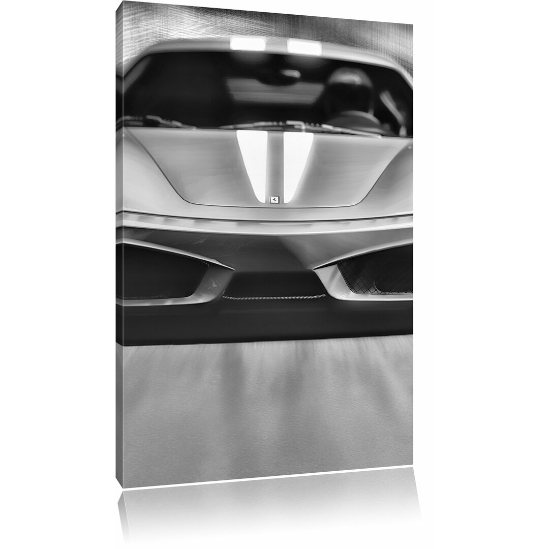 Leinwandbild Oranger Lamborghini in Monochrom