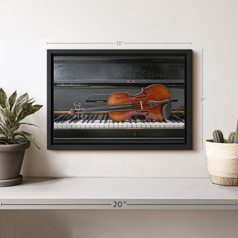 Violon piano, reproduction sur toile, H 9 po x l 13 po