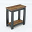 Table de bout rustique à 2 niveaux, table d'appoint étroite en bois avec pieds courbés, table d'appoint de style campagnard pour le salon, la chambre à coucher, 2 pièces-954588899