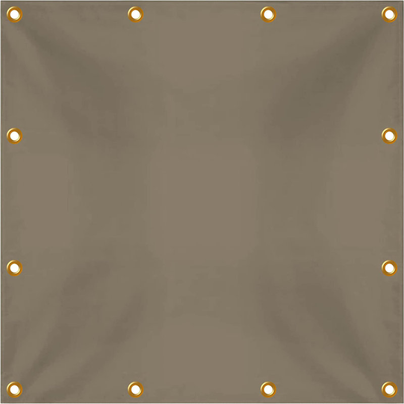 Multipurpose Heavy Duty Tarps Waterproof, UV Resistant Outdoor Protective Tarpaulin with Reinforcement, Beige, 72" W x 96" L