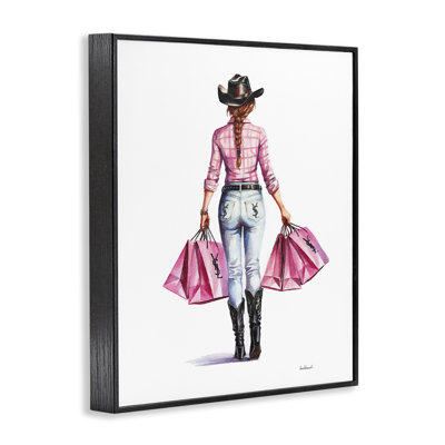  Modern Chic Country Cowgirl Framed Giclee Art by Amanda Greenwood