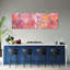 Parmi les roses, art mural abstrait coloré, printemps et été contemporain-288826582