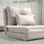 Fauteuil convertible convertible, canapé paresseux, canapé-lit pliant rembourré avec dossier réglable, structure en métal et coussins pour le salon, la chambre à coucher, beige