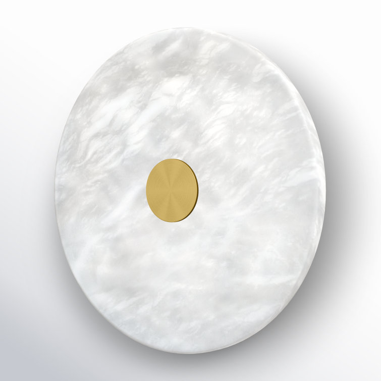 Corinna Single Light Stone Dimmable LED Flush Mounted Sconce