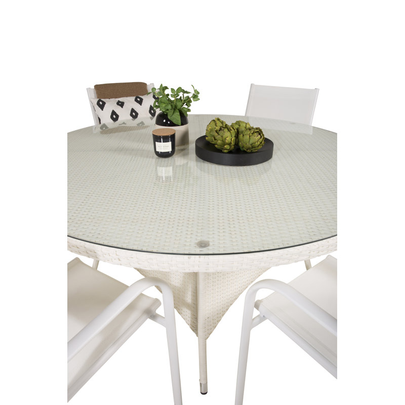 Mitul 6 - Person Patio Dining Set Round Table