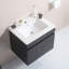 Meuble-lavabo simple 24 po avec plateau en céramique Kajuan