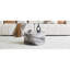 Table basse avec plateau en marbre et base en panneau de fibres à densité moyenne, rond gris froid de 23,6 po, sans assemblage, pour le salon ou l’appartement