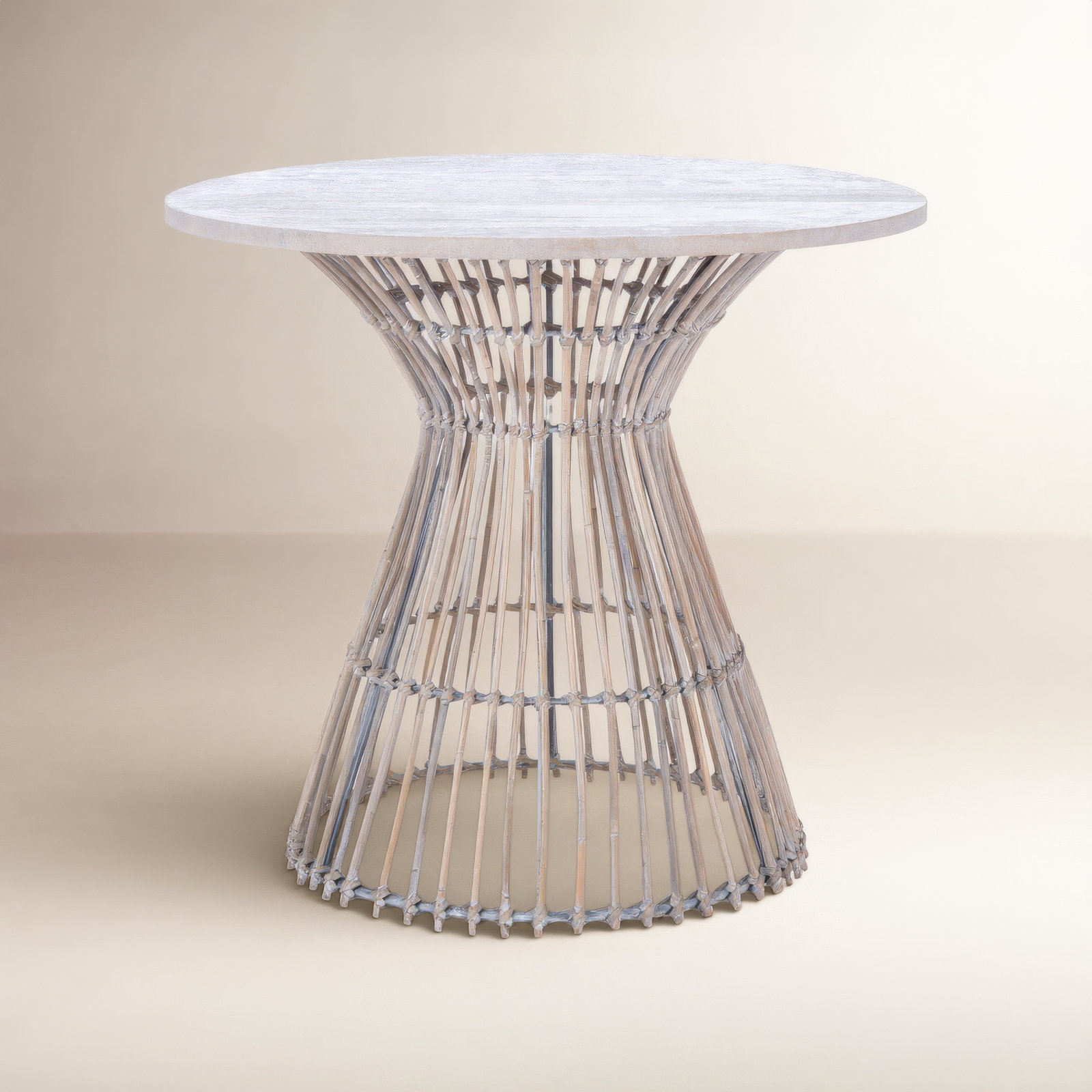 Angelo Solid Wood End Table, Gray White Wash