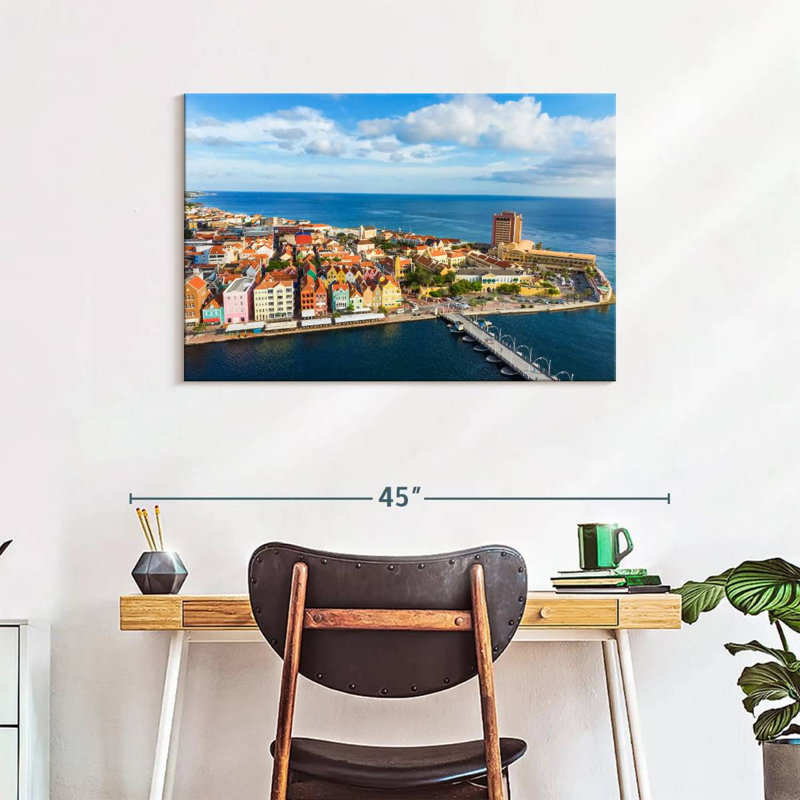 Gillard Willemstad Aerial View, 24" H x 36" W