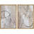 " SIGNLEADER Framed Canvas Print Wall Art Set Industrial Brown Gray Line Art Collage Abstract Geometric Illustrations Graffiti & Street Art Modern Art For Living Room, Bedroom, Office " 2 - Pieces-76016061-76016063