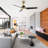 52" Modern 3-Blade Indoor Ceiling Fan with Integrated Dimmable LED Light and Remote Control-1019613740
