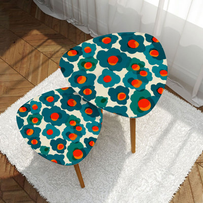 Ensemble de 2 tables basses gigognes Triangle