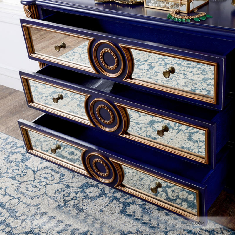 Buffet de salle à manger de haute qualité, Bleu/brun