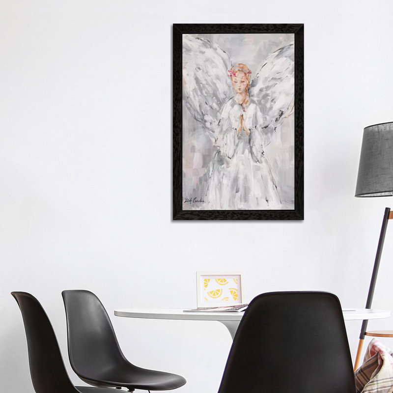 Heavenly by Debi Coules - Floater Frame Painting on Canvas, 101.6 cm H x 66.04 cm W, Black
