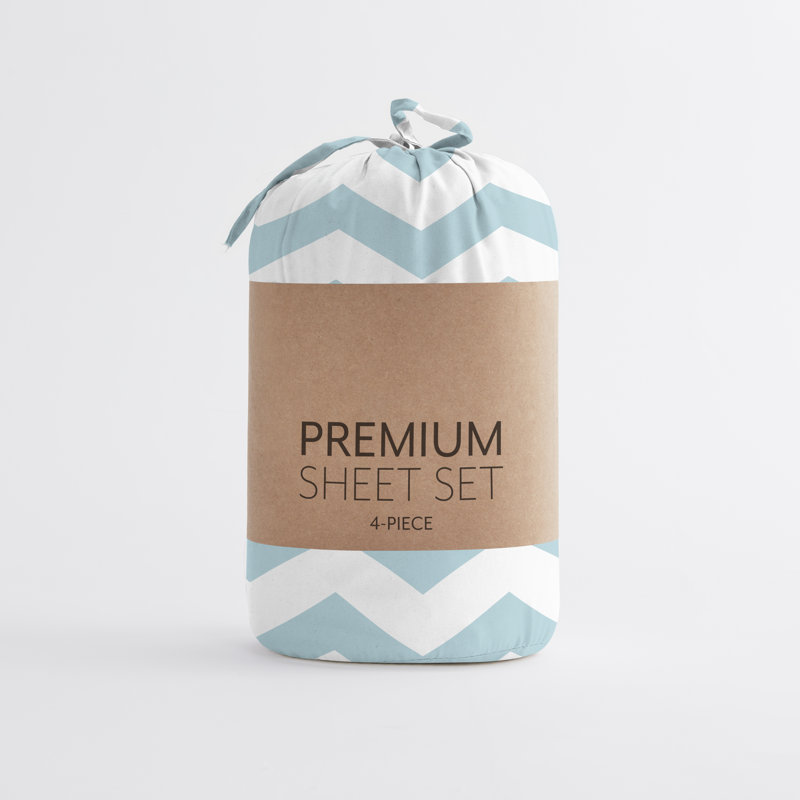 Turquoise Floral Kids Unisex Cotton Microfiber Sheet Set