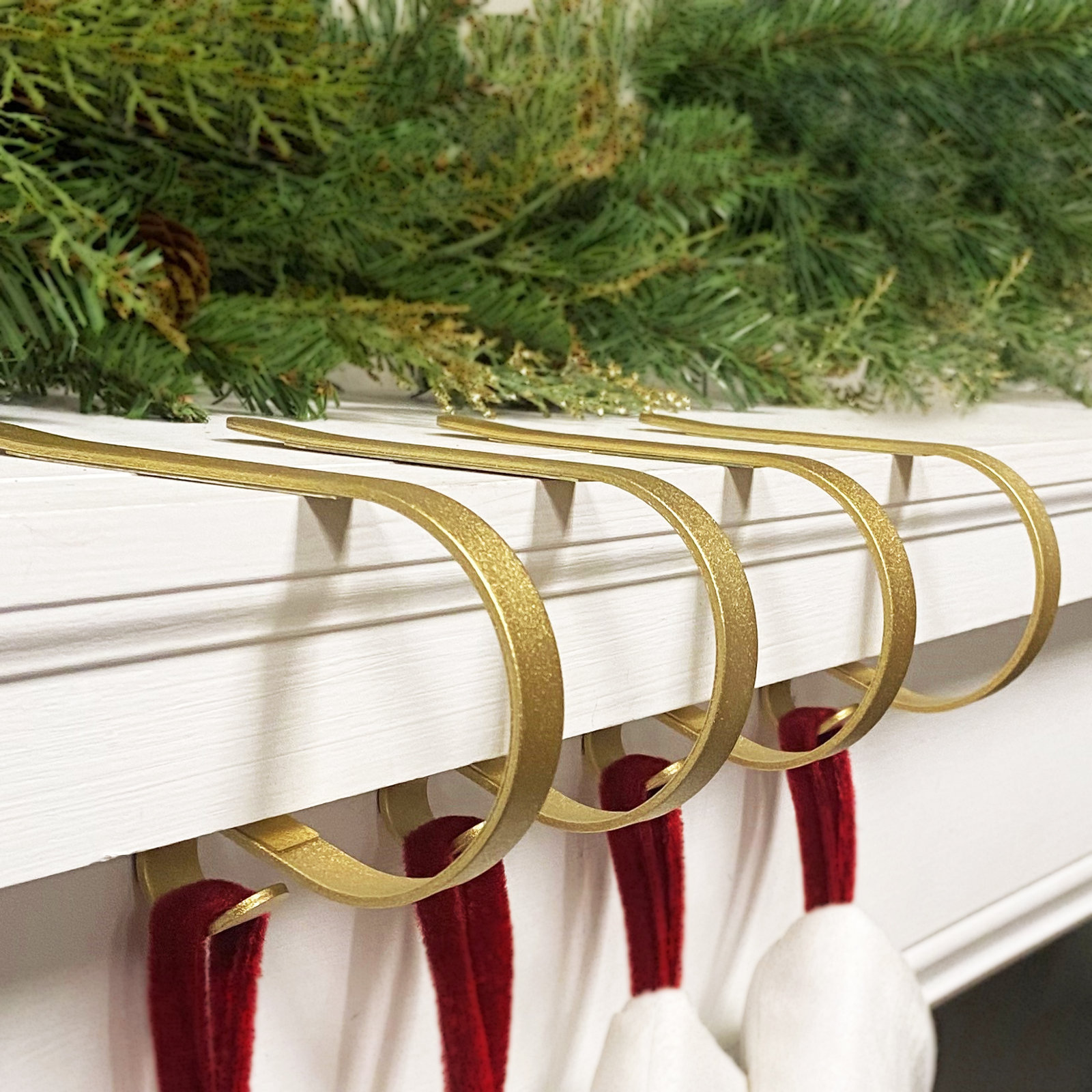 Original MantleClip Stocking Holder, Classic Gold