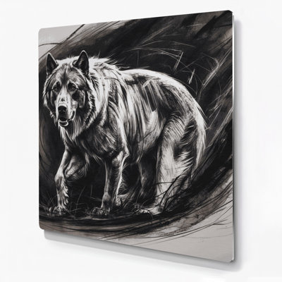 «Dogs Karelian Bear Dog», art mural en métal gris