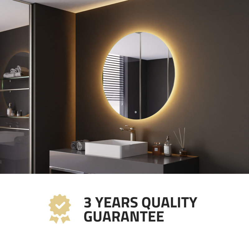 Rectangular Frameless LED Bathroom Vanity Mirror with Defogger