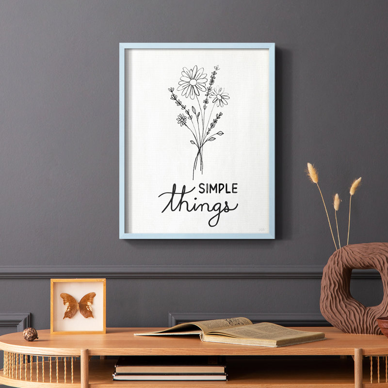 Croquis simple, reproduction encadrée en bois massif