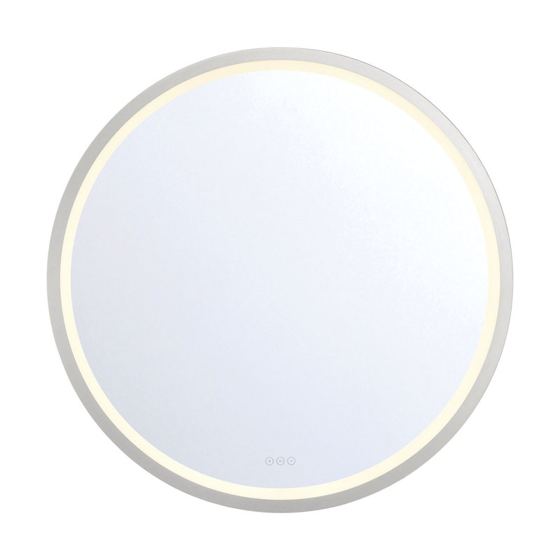 Artell Square Mirror - 42" x 42", Brushed Silver, Argent argent, 42 po x 42 po