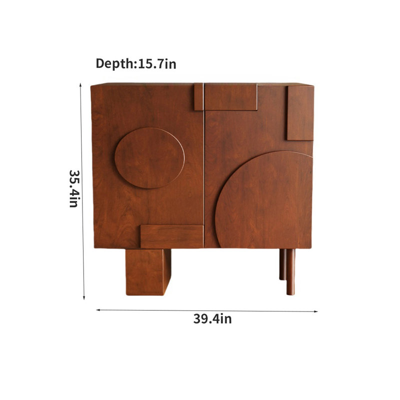 Armoire décorative française simple, Brun