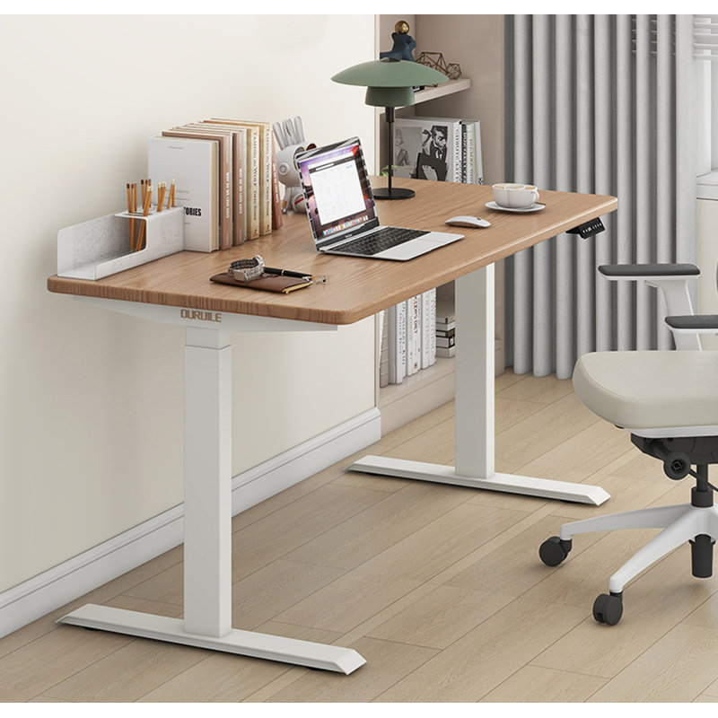 Bureau debout électrique réglable en bois massif, H 28,35 po x l 47,24 po x P 23,62 po