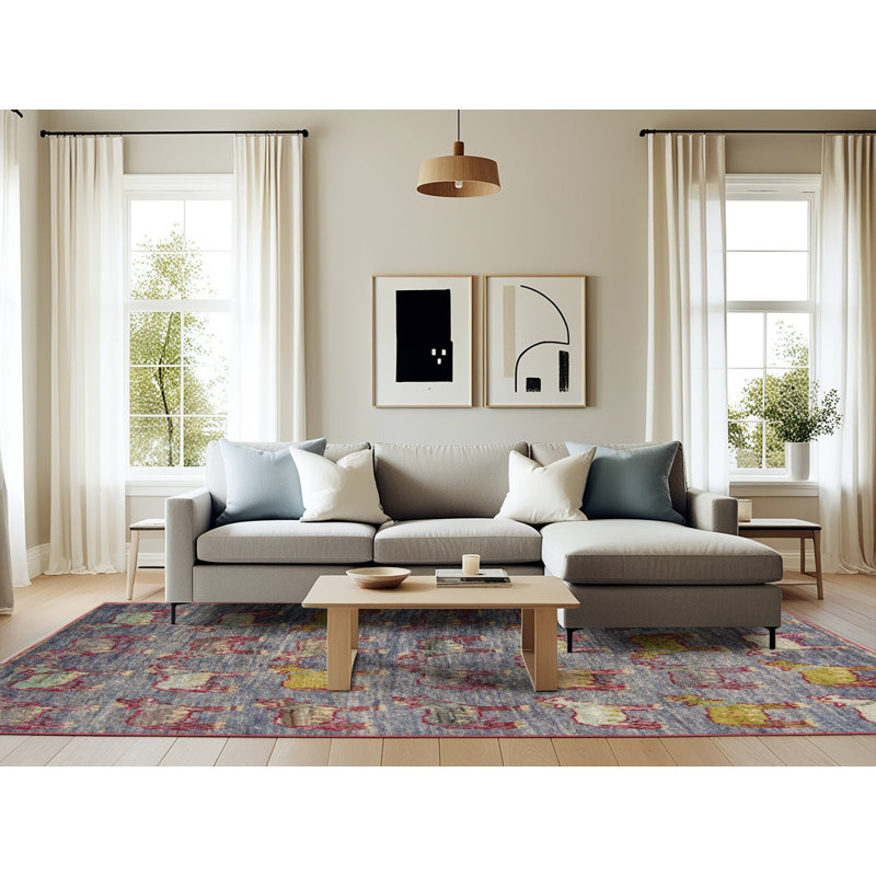 Tapis abstrait moderne 4989, Rectangle 6 pi x 9 pi