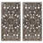 Distressed 2 Wall Ornament - Lotus Flower Woodwork Bronze For Indoor Spaces 15.75"W X 31.5"H 0.59"D Decor Wood With Design Colored