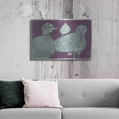 " Party Birds, Incognito 11' By Maria Pietri, Metal Wall Art, 36"x24" " by Maria Pietri