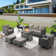 5 - Person Outdoor Seating Group with Fire Pit with Cushions