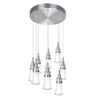 Lustre à niveaux unique et remarquable à 8 lumières Hammersmith