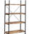 Antique Nutmeg and Black 4-shelf Bookcase-1935749559