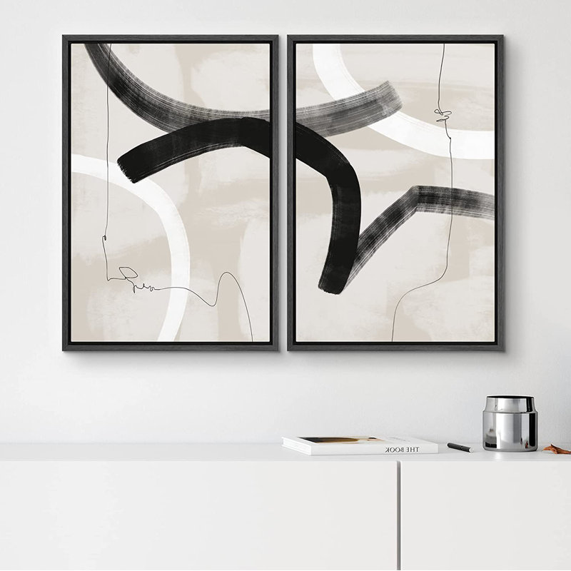 2 - Pieces, 24" H x 32" W x 1.5" D, Black