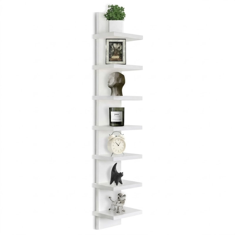 7 Tier Narrow Wall Shelf