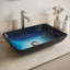 Lavabo de salle de bain rectangulaire en verre Donatello Russet L 18 po x l 13 po x H 4 po-100785747