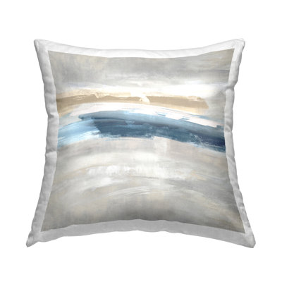 Design de coussin décoratif imprimé abstrait bleu par Jake Messina