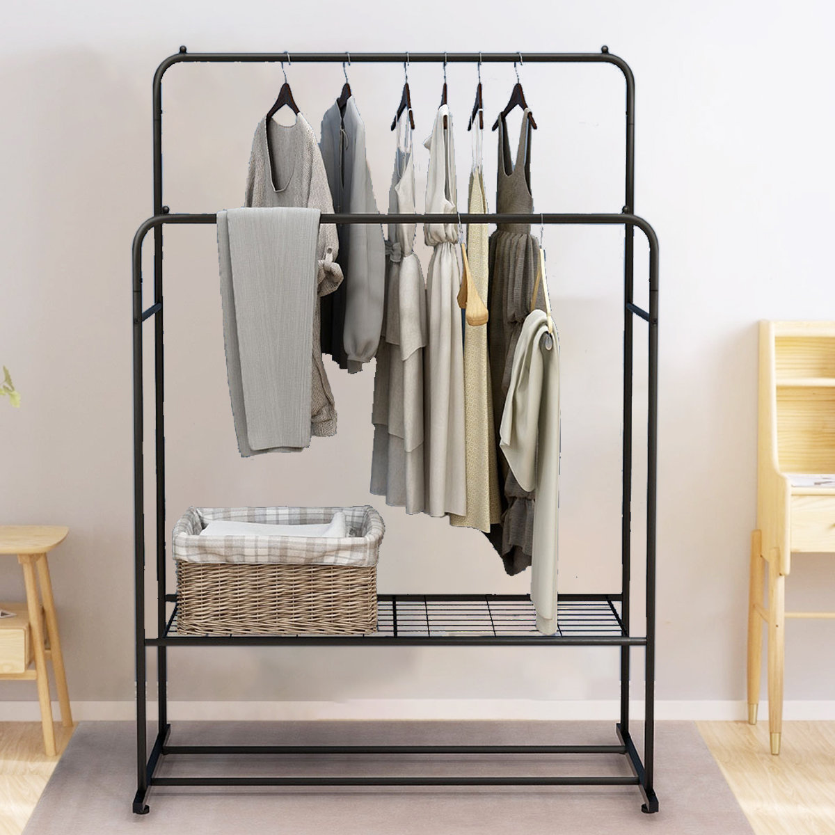 Rebrilliant Lilyth 43.3'' Metal Clothing Rack | Wayfair