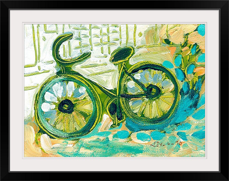Nolani A Bicycle Ride Downtown '- reproduction d'art, H 18 po x l 24 po x 1,25 po, Toile