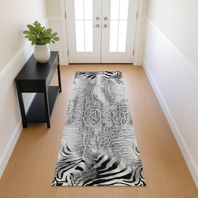 Tapis intérieur / extérieur lavable à la machine Corbin ACN2276, Tapis de couloir 2 pi 3 po x 7 pi 6 po